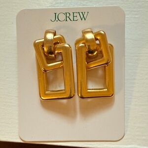 J. Crew Gold Link Earrings - NEVER WORN!